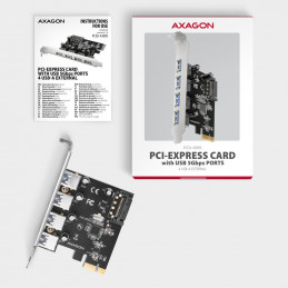 Axagon PCEU-430RS liitäntäkortti -sovitin Sisäinen USB 3.2 Gen 1 (3.1 Gen 1)