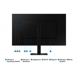 Samsung S60D tietokoneen litteä näyttö 81,3 cm (32") 2560 x 1440 pikseliä Quad HD LCD Musta