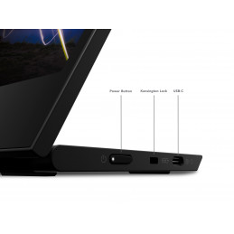 Lenovo ThinkVision M15 tietokoneen litteä näyttö 39,6 cm (15.6") 1920 x 1080 pikseliä Full HD LED Musta