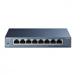 TP-Link TL-SG108 verkkokytkin Hallitsematon L2 Gigabit Ethernet (10 100 1000) Musta