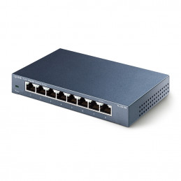 TP-Link TL-SG108 verkkokytkin Hallitsematon L2 Gigabit Ethernet (10 100 1000) Musta