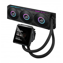 ASUS ROG Strix LC IV 360 ARGB LCD Suoritin Nestejäähdytyspakkaus 12 cm Musta