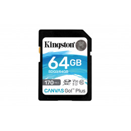 Kingston Technology Canvas Go! Plus flash-muisti 64 GB SD UHS-I Luokka 10