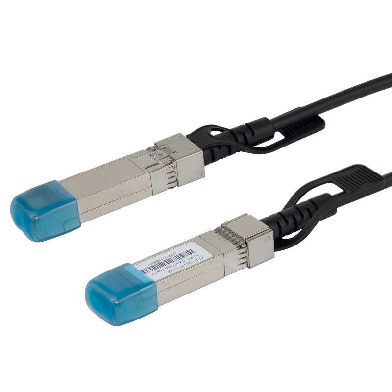 Deltaco DAC-10G-1 InfiniBand- ja kuituoptiikkakaapeli 1 m SFP+ Musta