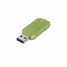 Verbatim Store n Go Pinstripe USB 2.0 Eucalyptus Green 64GB - USB-Stick - 64 GB USB-muisti USB A-tyyppi Sininen
