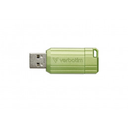 Verbatim Store n Go Pinstripe USB 2.0 Eucalyptus Green 64GB - USB-Stick - 64 GB USB-muisti USB A-tyyppi Sininen