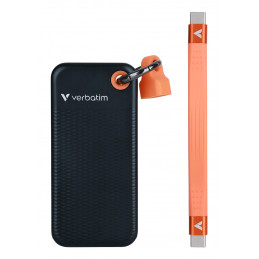 Verbatim Pocket SSD 256 GB USB Type-C 3.2 Gen 2 (3.1 Gen 2) Musta, Oranssi