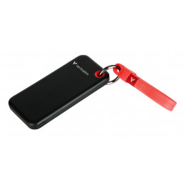 Verbatim Pocket SSD 256 GB USB Type-C 3.2 Gen 2 (3.1 Gen 2) Musta, Punainen
