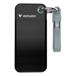 Verbatim Pocket SSD 256 GB USB Type-C 3.2 Gen 2 (3.1 Gen 2) Musta, Harmaa