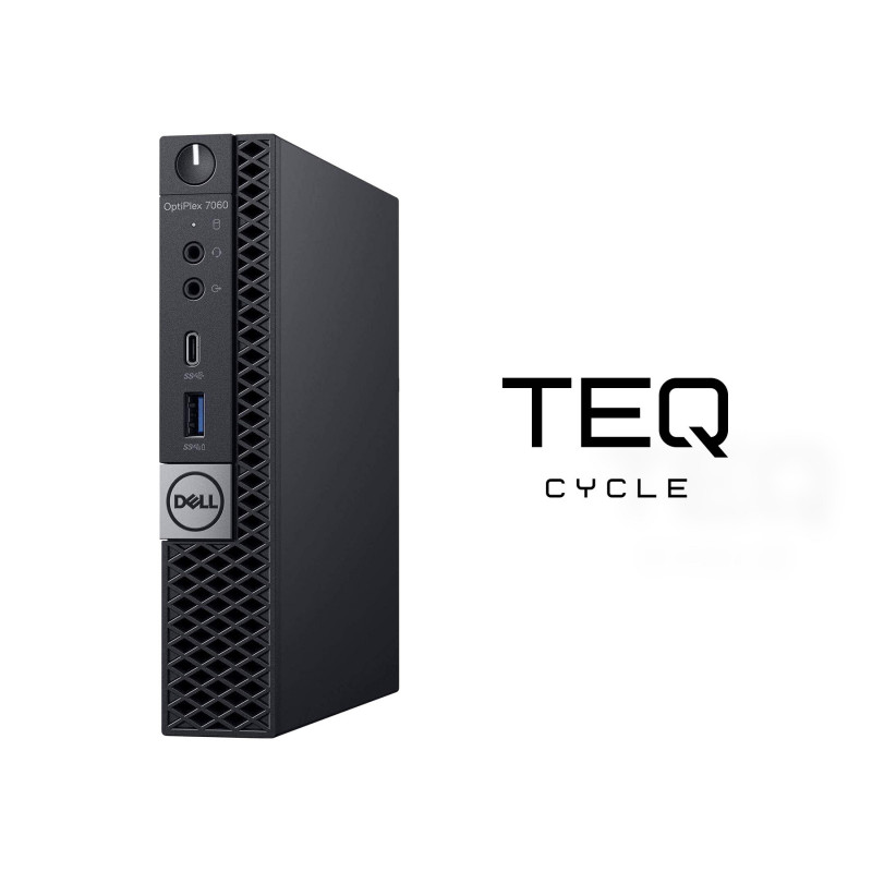 Teqcycle DELL Optiplex 7060 Micro Intel® Core™ i5 i5-8500 16 GB DDR4-SDRAM 256 GB SSD Windows 11 Pro MFF Mini PC Musta