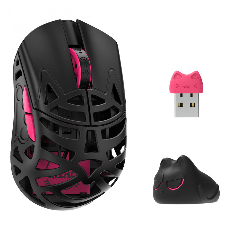 WLmouse MIAO-BLACK-O hiiri Pelaaminen Oikeakätinen RF Wireless + USB Type-A Optinen 30000 DPI