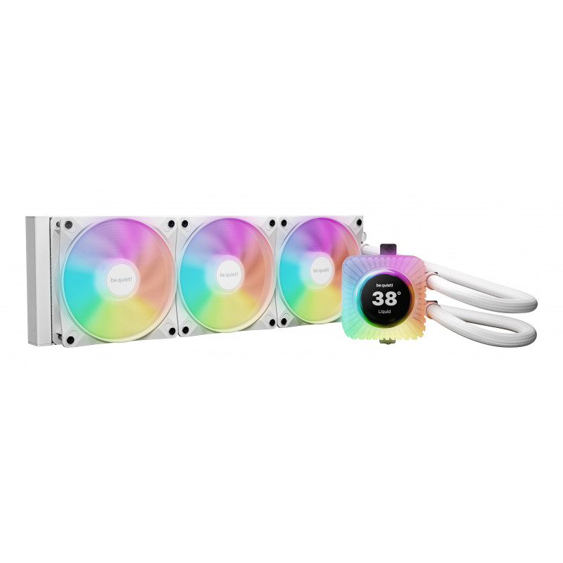 be quiet! LIGHT LOOP IO LCD | 360mm Suoritin All-in-one-nesteenjäähdytin 12 cm Valkoinen 1 kpl