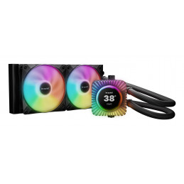 be quiet! LIGHT LOOP IO LCD | 240mm Suoritin All-in-one-nesteenjäähdytin 12 cm Musta 1 kpl