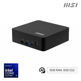MSI Cubi NUC AI+ 3MG-005BEU Kuutio Musta 322 Intel® SoC FCBGA2540 Sisäiset kaiuttimet