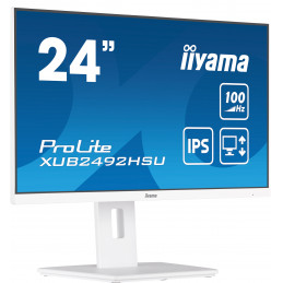 iiyama XUB2492HSU-W6 tietokoneen litteä näyttö 60,5 cm (23.8") 1920 x 1080 pikseliä Full HD LED Valkoinen