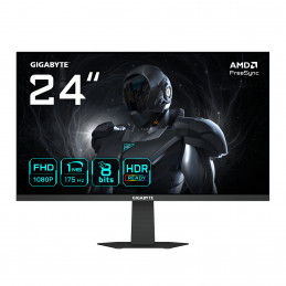 GIGABYTE GS24F14A tietokoneen litteä näyttö 60,5 cm (23.8") 1920 x 1080 pikseliä Full HD LED Musta