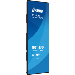 iiyama LH10552UWS-B1AG infonäyttö Kioskimalli 2,66 m (104.6") LCD Wi-Fi 500 cd m² UltraWide 5K HD Musta Sisäänrakennettu