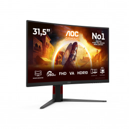 AOC G4 C32G4Z tietokoneen litteä näyttö 80 cm (31.5") 1920 x 1080 pikseliä Full HD LCD Musta, Punainen