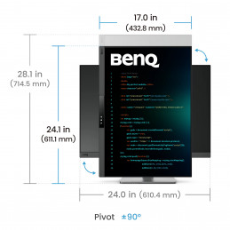 BenQ RD280UG tietokoneen litteä näyttö 71,6 cm (28.2") 3840 x 2560 pikseliä 4K Ultra HD Musta