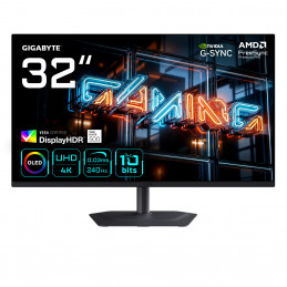 GIGABYTE MO32U24 tietokoneen litteä näyttö 80 cm (31.5") 3840 x 2160 pikseliä 4K Ultra HD QD-OLED Musta