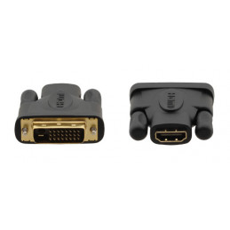 Kramer Electronics 99-9497001 kaapelin sukupuolenvaihtaja DVI–D HDMI Musta, Kulta