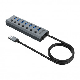 Akasa AK-HB-21BKCM keskitin USB 3.2 Gen 1 (3.1 Gen 1) Type-A 5000 Mbit s Alumiini