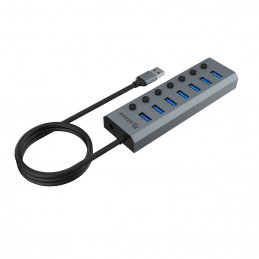 Akasa AK-HB-21BKCM keskitin USB 3.2 Gen 1 (3.1 Gen 1) Type-A 5000 Mbit s Alumiini