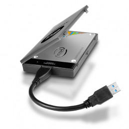 Axagon ADSA-1S6 tallennusaseman kotelo HDD- SSD-kotelo Musta 2.5"