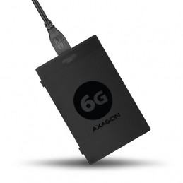 Axagon ADSA-1S6 tallennusaseman kotelo HDD- SSD-kotelo Musta 2.5"