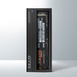 Axagon EEM2-GTR tallennusaseman kotelo SSD-kotelo Musta M.2