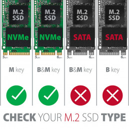 Axagon EEM2-GTR tallennusaseman kotelo SSD-kotelo Musta M.2