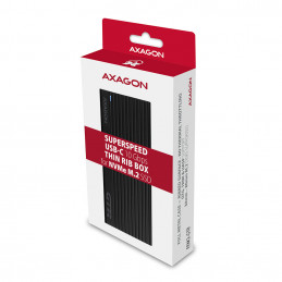 Axagon EEM2-GTR tallennusaseman kotelo SSD-kotelo Musta M.2