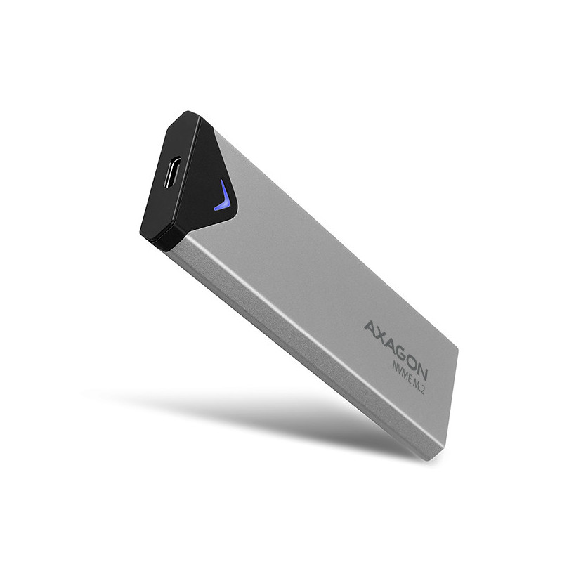Axagon EEM2-UG2 tallennusaseman kotelo SSD-kotelo Musta, Harmaa M.2