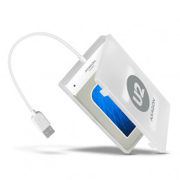 Axagon ADSA-1S tallennusaseman kotelo HDD- SSD-kotelo Valkoinen 2.5"
