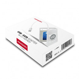 Axagon ADSA-1S tallennusaseman kotelo HDD- SSD-kotelo Valkoinen 2.5"