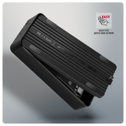 Axagon EEM2-40G tallennusaseman kotelo SSD-kotelo Musta M.2