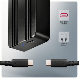Axagon EEM2-40G tallennusaseman kotelo SSD-kotelo Musta M.2