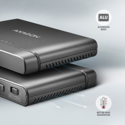 Axagon ADSA-CC USB-C 10Gbps - NVMe M.2 SSD & SATA 2.5 3.5 SSD HDD CLONE MASTER 2 - Digital Daten - NVMe USB 3.2 Gen 2 (3.1 Gen
