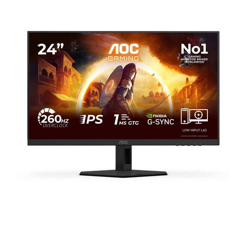 AOC G4 24G4ZREP tietokoneen litteä näyttö 60,5 cm (23.8") 1920 x 1080 pikseliä Full HD LCD Musta, Punainen