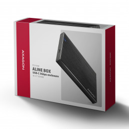 Axagon EE25-XA6C tallennusaseman kotelo HDD- SSD-kotelo Musta 2.5"