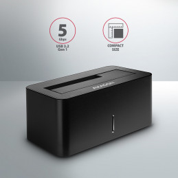 Axagon ADSA-SN tallennusaseman telakointiasema USB 3.2 Gen 1 (3.1 Gen 1) Type-A Musta