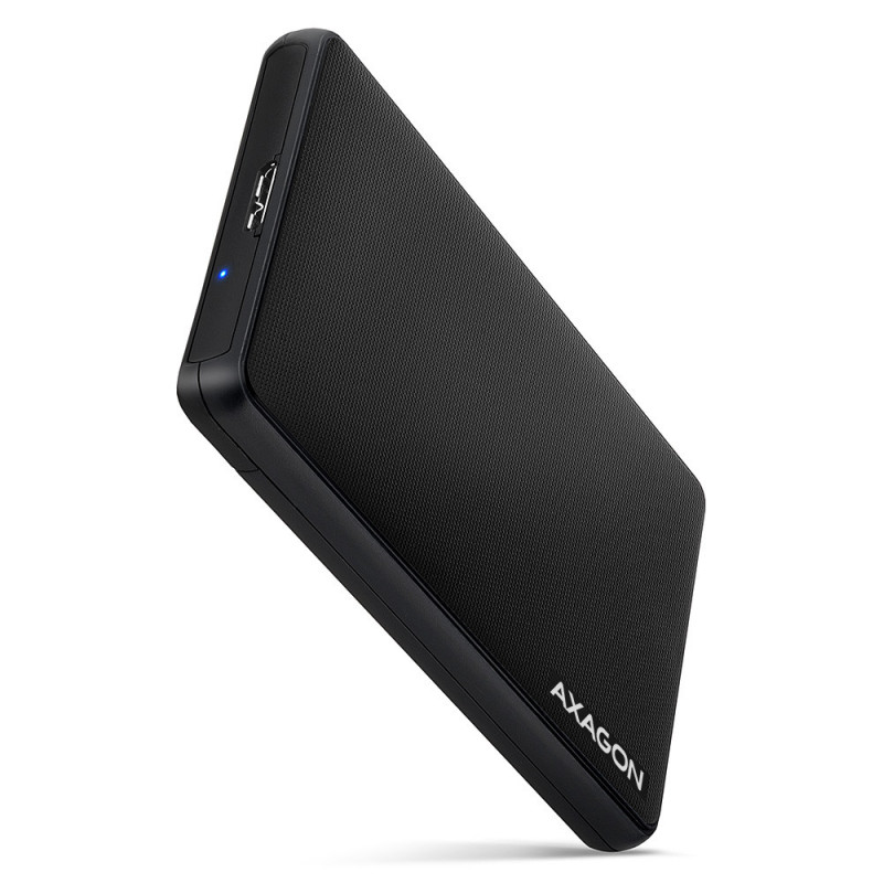 Axagon EE25-SL tallennusaseman kotelo HDD- SSD-kotelo Musta 2.5"