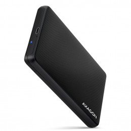 Axagon EE25-SLC tallennusaseman kotelo HDD- SSD-kotelo Musta 2.5"
