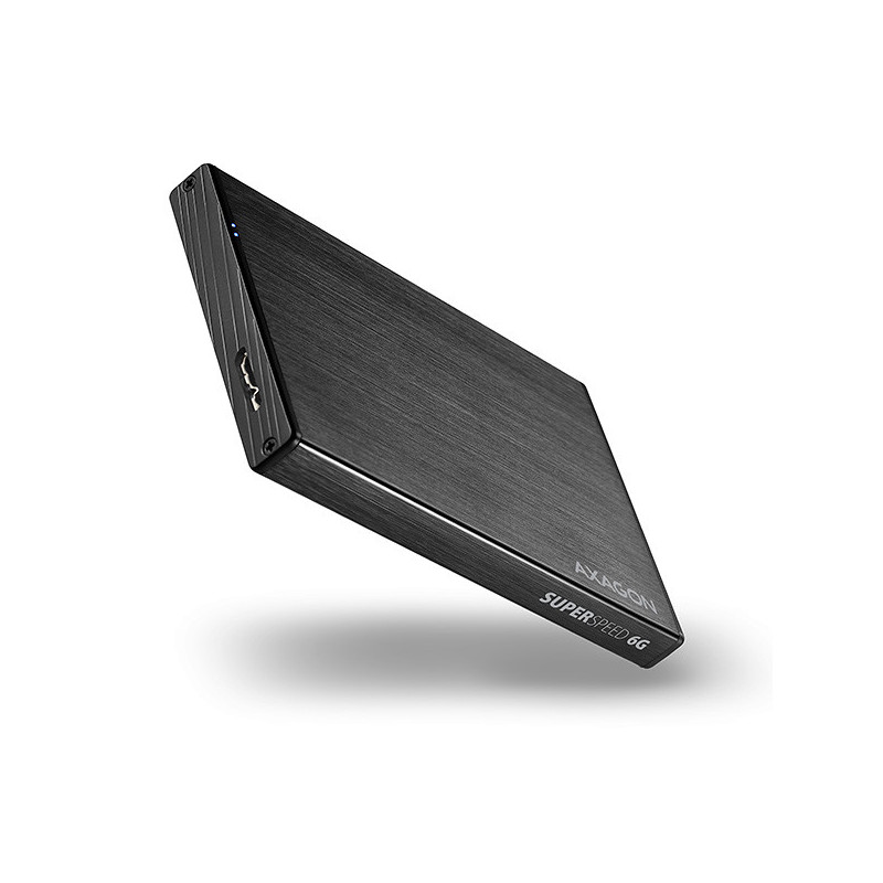 Axagon EE25-XA6 tallennusaseman kotelo HDD- SSD-kotelo Musta 2.5"