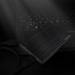 Axagon EE25-XA6 tallennusaseman kotelo HDD- SSD-kotelo Musta 2.5"