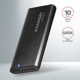 Axagon EEM2-SBC externes Gehäuse für M.2 SSDs USB-C 3.2 Gen 2 - schwarz SSD-kotelo Musta