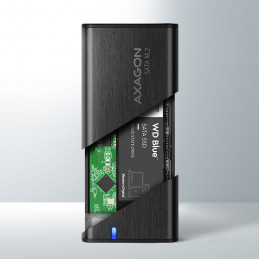 Axagon EEM2-SBC externes Gehäuse für M.2 SSDs USB-C 3.2 Gen 2 - schwarz SSD-kotelo Musta