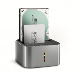 Axagon ADSA-DC tallennusaseman telakointiasema USB 3.2 Gen 1 (3.1 Gen 1) Type-A Harmaa