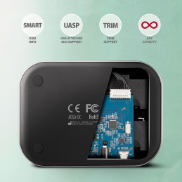 Axagon ADSA-DC tallennusaseman telakointiasema USB 3.2 Gen 1 (3.1 Gen 1) Type-A Harmaa