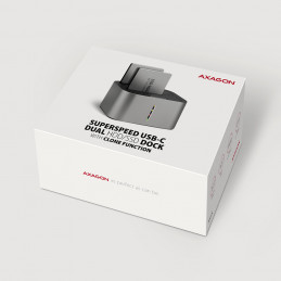 Axagon ADSA-DC tallennusaseman telakointiasema USB 3.2 Gen 1 (3.1 Gen 1) Type-A Harmaa